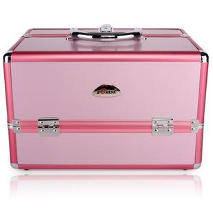 工厂批发专业化妆跟妆箱美甲美发美容彩妆收纳箱工具盒粉红色783